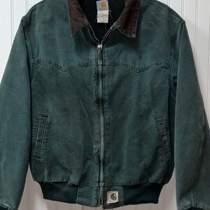 Carhartt Thrashed Green Santa Fe Jacket XXL Vintage
